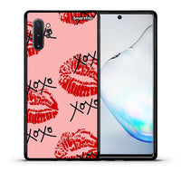 Thumbnail for Θήκη Samsung Note 10+ XOXO Lips από τη Smartfits με σχέδιο στο πίσω μέρος και μαύρο περίβλημα | Samsung Note 10+ XOXO Lips case with colorful back and black bezels