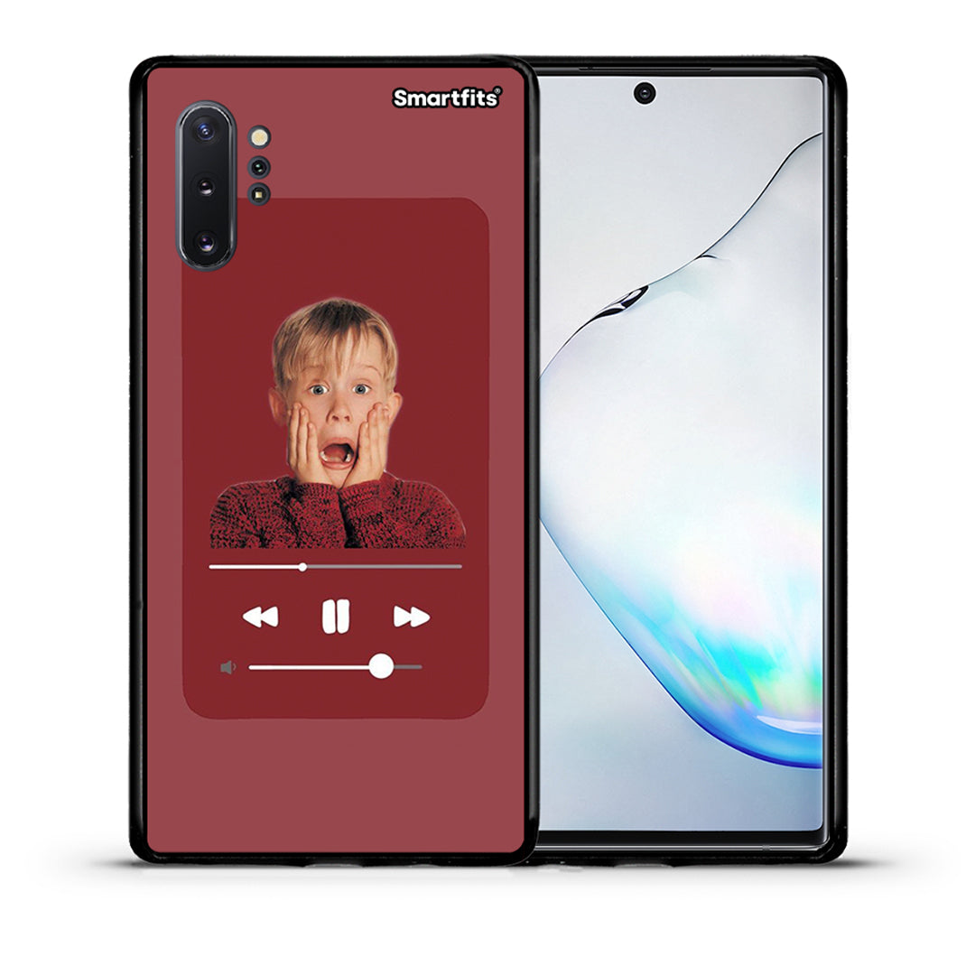 Θήκη Samsung Note 10+ Xmas Alone Music από τη Smartfits με σχέδιο στο πίσω μέρος και μαύρο περίβλημα | Samsung Note 10+ Xmas Alone Music case with colorful back and black bezels