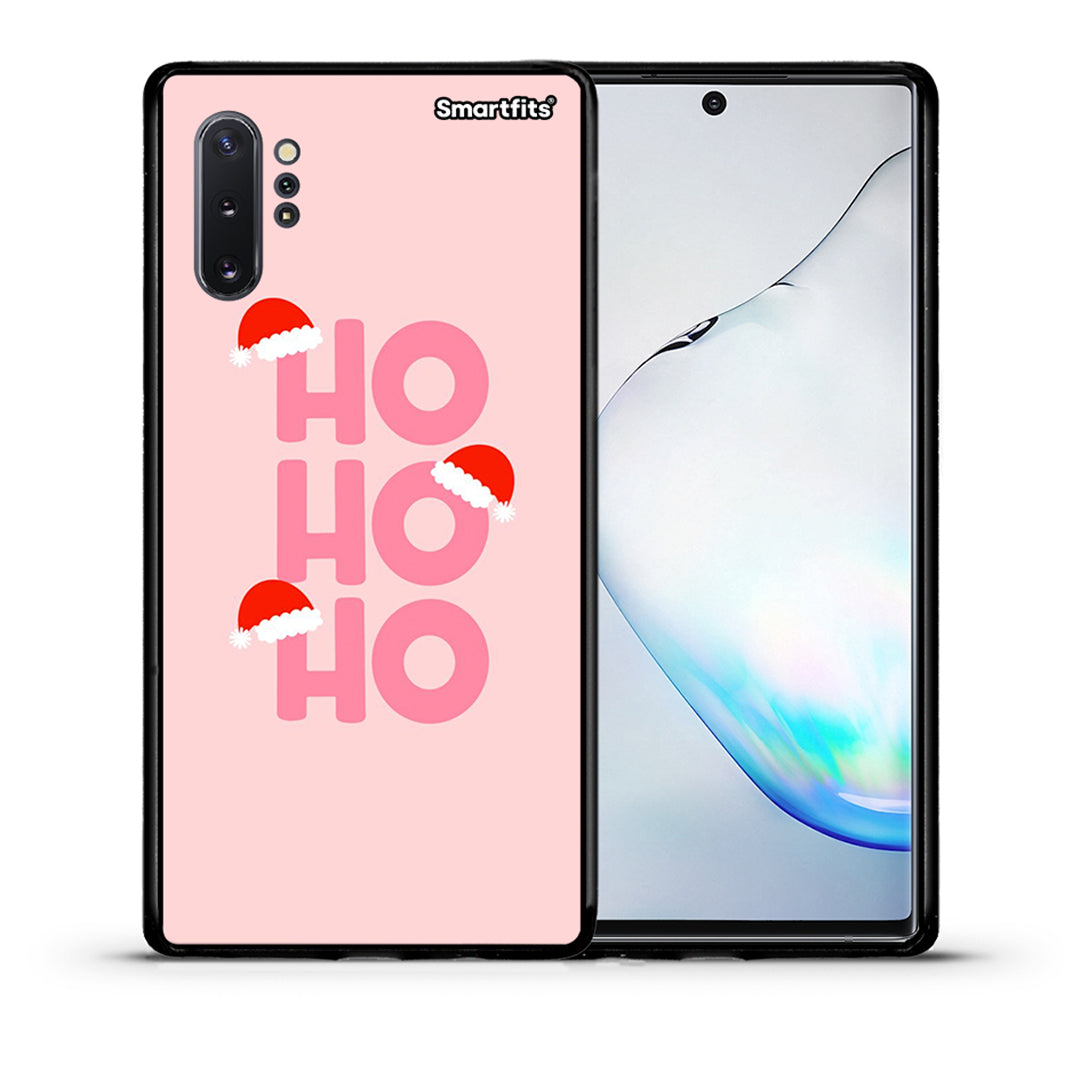 Θήκη Samsung Note 10+ Xmas Ho Ho Ho από τη Smartfits με σχέδιο στο πίσω μέρος και μαύρο περίβλημα | Samsung Note 10+ Xmas Ho Ho Ho case with colorful back and black bezels