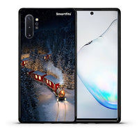 Thumbnail for Θήκη Samsung Note 10+ Xmas Train από τη Smartfits με σχέδιο στο πίσω μέρος και μαύρο περίβλημα | Samsung Note 10+ Xmas Train case with colorful back and black bezels