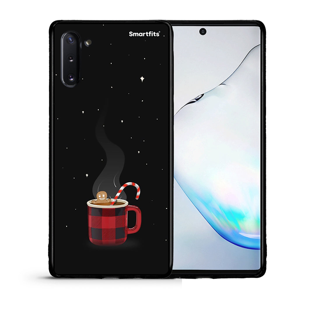 Θήκη Samsung Note 10 Xmas Bathing από τη Smartfits με σχέδιο στο πίσω μέρος και μαύρο περίβλημα | Samsung Note 10 Xmas Bathing case with colorful back and black bezels