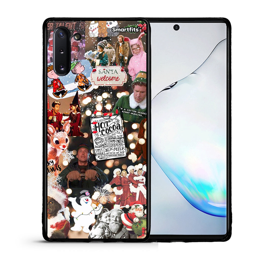 Θήκη Samsung Note 10 Xmas Movies από τη Smartfits με σχέδιο στο πίσω μέρος και μαύρο περίβλημα | Samsung Note 10 Xmas Movies case with colorful back and black bezels