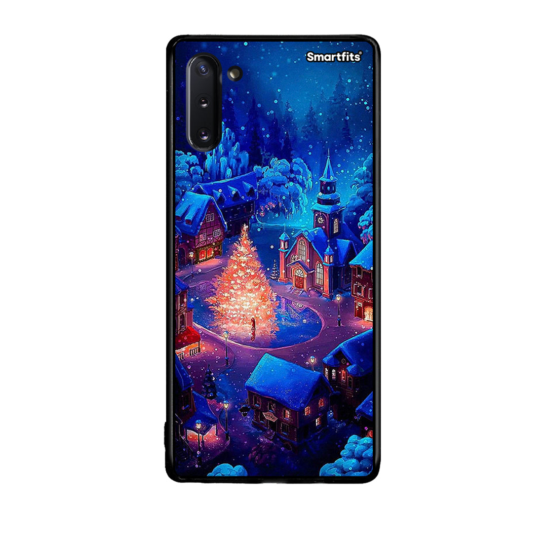 Samsung Note 10 Xmas Village θήκη από τη Smartfits με σχέδιο στο πίσω μέρος και μαύρο περίβλημα | Smartphone case with colorful back and black bezels by Smartfits