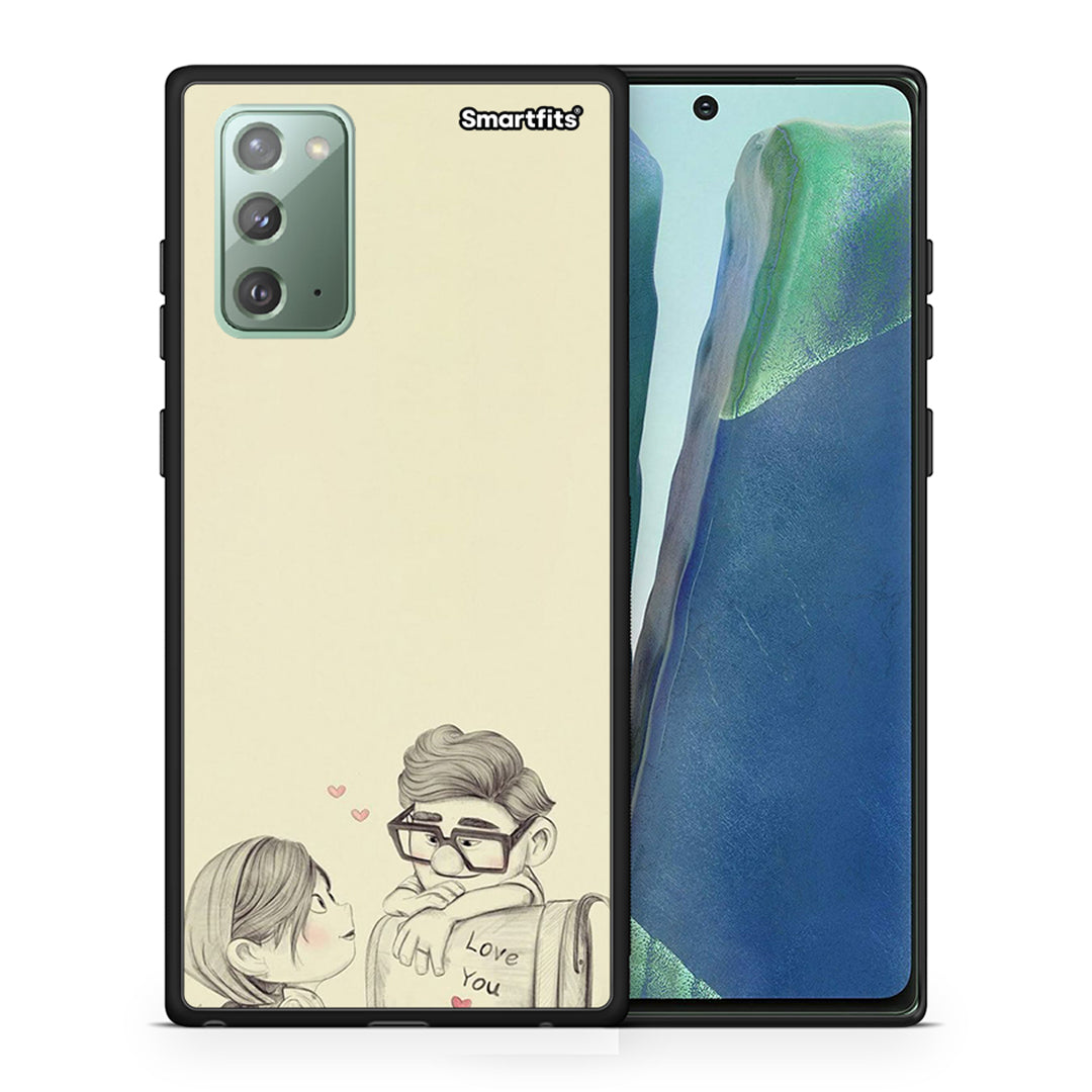 Θήκη Samsung Note 20 Carl And Ellie από τη Smartfits με σχέδιο στο πίσω μέρος και μαύρο περίβλημα | Samsung Note 20 Carl And Ellie case with colorful back and black bezels