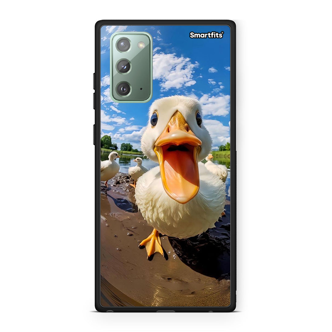 Samsung Note 20 Duck Face θήκη από τη Smartfits με σχέδιο στο πίσω μέρος και μαύρο περίβλημα | Smartphone case with colorful back and black bezels by Smartfits