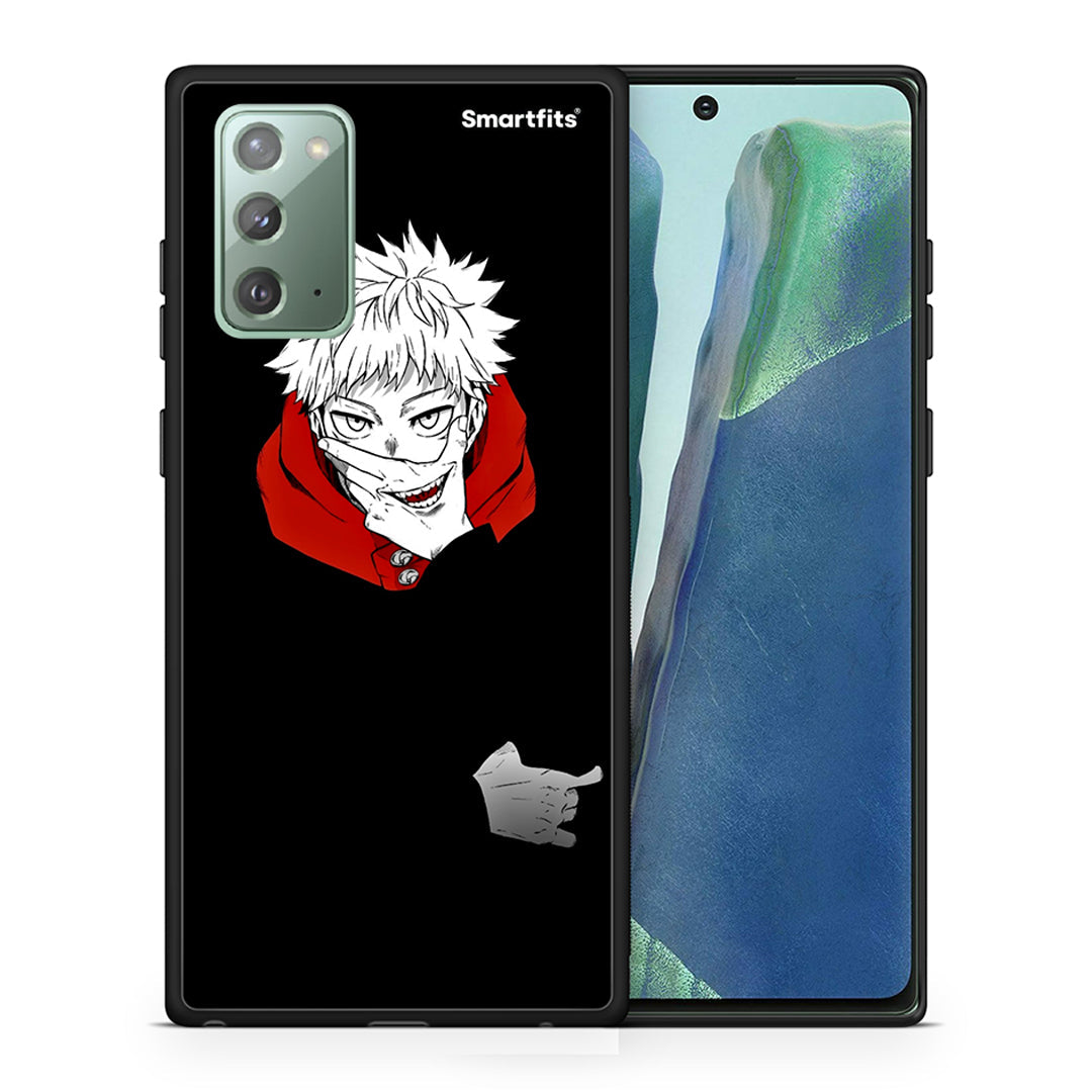 Θήκη Samsung Note 20 Itadori Anime από τη Smartfits με σχέδιο στο πίσω μέρος και μαύρο περίβλημα | Samsung Note 20 Itadori Anime case with colorful back and black bezels