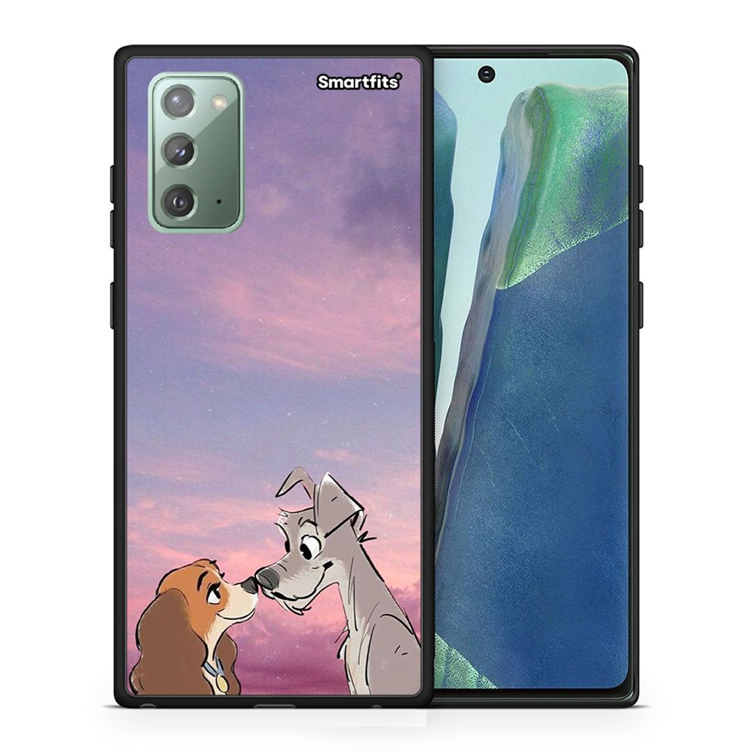 Θήκη Samsung Note 20 Lady And Tramp από τη Smartfits με σχέδιο στο πίσω μέρος και μαύρο περίβλημα | Samsung Note 20 Lady And Tramp case with colorful back and black bezels