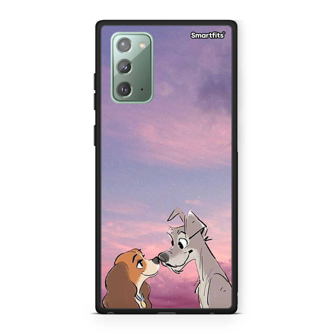 Samsung Note 20 Lady And Tramp θήκη από τη Smartfits με σχέδιο στο πίσω μέρος και μαύρο περίβλημα | Smartphone case with colorful back and black bezels by Smartfits