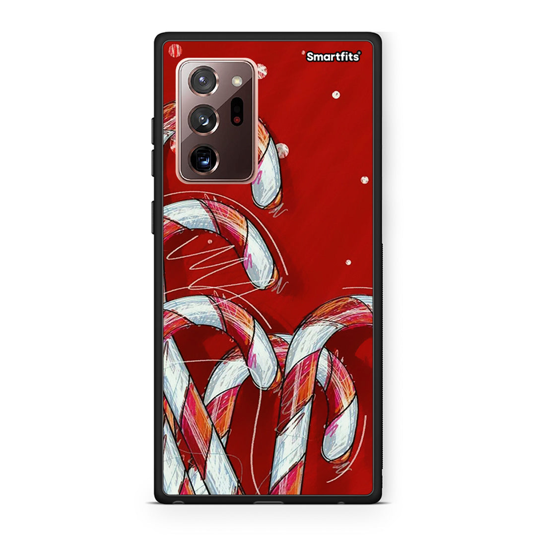 Samsung Note 20 Ultra Candy Cane θήκη από τη Smartfits με σχέδιο στο πίσω μέρος και μαύρο περίβλημα | Smartphone case with colorful back and black bezels by Smartfits