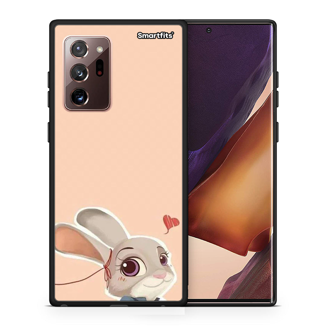 Θήκη Samsung Note 20 Ultra Nick Wilde And Judy Hopps Love 2 από τη Smartfits με σχέδιο στο πίσω μέρος και μαύρο περίβλημα | Samsung Note 20 Ultra Nick Wilde And Judy Hopps Love 2 case with colorful back and black bezels