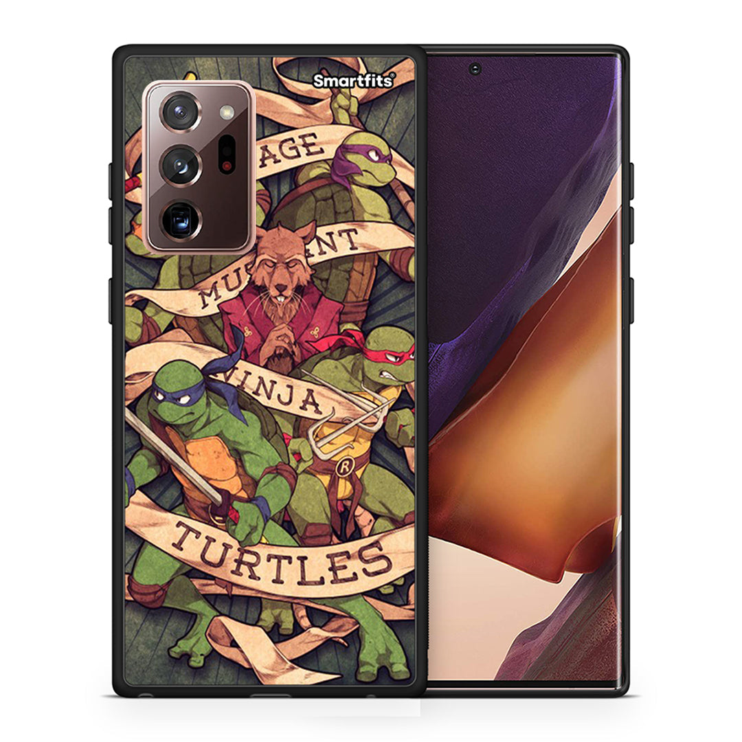 Θήκη Samsung Note 20 Ultra Ninja Turtles από τη Smartfits με σχέδιο στο πίσω μέρος και μαύρο περίβλημα | Samsung Note 20 Ultra Ninja Turtles case with colorful back and black bezels