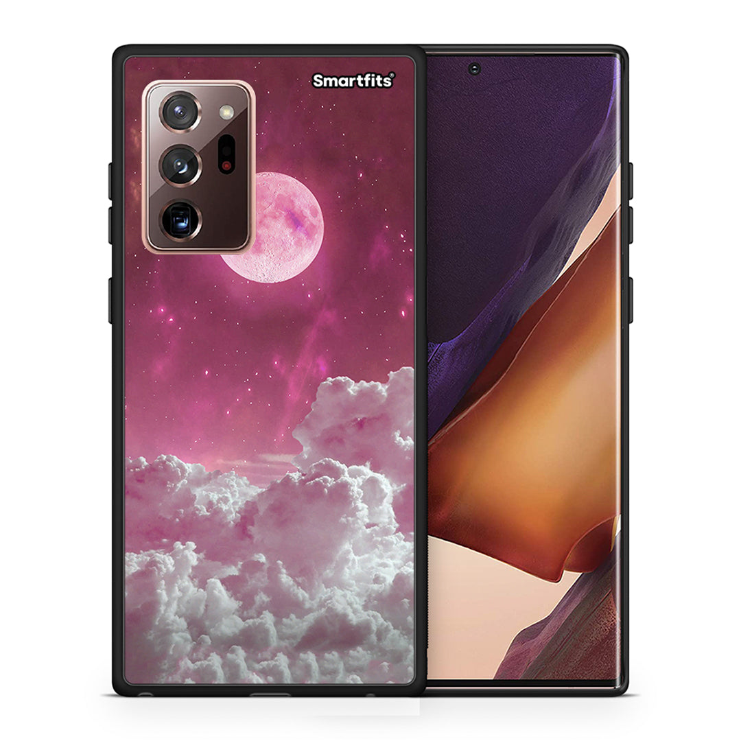 Θήκη Samsung Note 20 Ultra Pink Moon από τη Smartfits με σχέδιο στο πίσω μέρος και μαύρο περίβλημα | Samsung Note 20 Ultra Pink Moon case with colorful back and black bezels