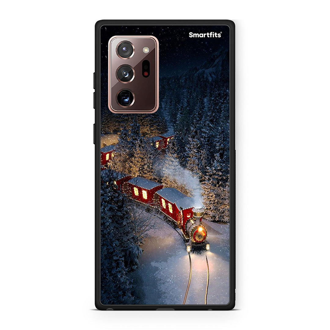 Samsung Note 20 Ultra Xmas Train θήκη από τη Smartfits με σχέδιο στο πίσω μέρος και μαύρο περίβλημα | Smartphone case with colorful back and black bezels by Smartfits