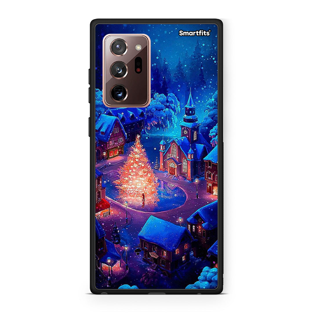 Samsung Note 20 Ultra Xmas Village θήκη από τη Smartfits με σχέδιο στο πίσω μέρος και μαύρο περίβλημα | Smartphone case with colorful back and black bezels by Smartfits