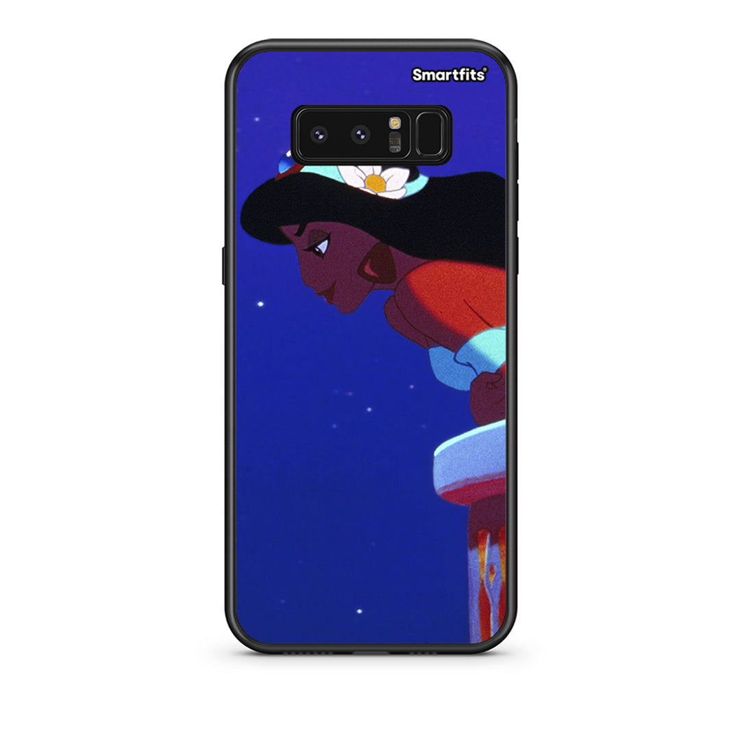 samsung note 8 Alladin And Jasmine Love 2 θήκη από τη Smartfits με σχέδιο στο πίσω μέρος και μαύρο περίβλημα | Smartphone case with colorful back and black bezels by Smartfits