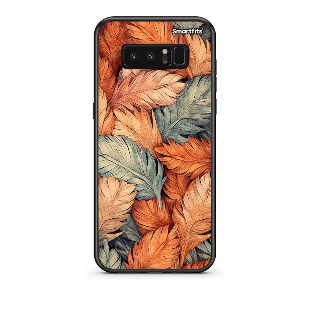 samsung note 8 Autumn Leaves Θήκη από τη Smartfits με σχέδιο στο πίσω μέρος και μαύρο περίβλημα | Smartphone case with colorful back and black bezels by Smartfits