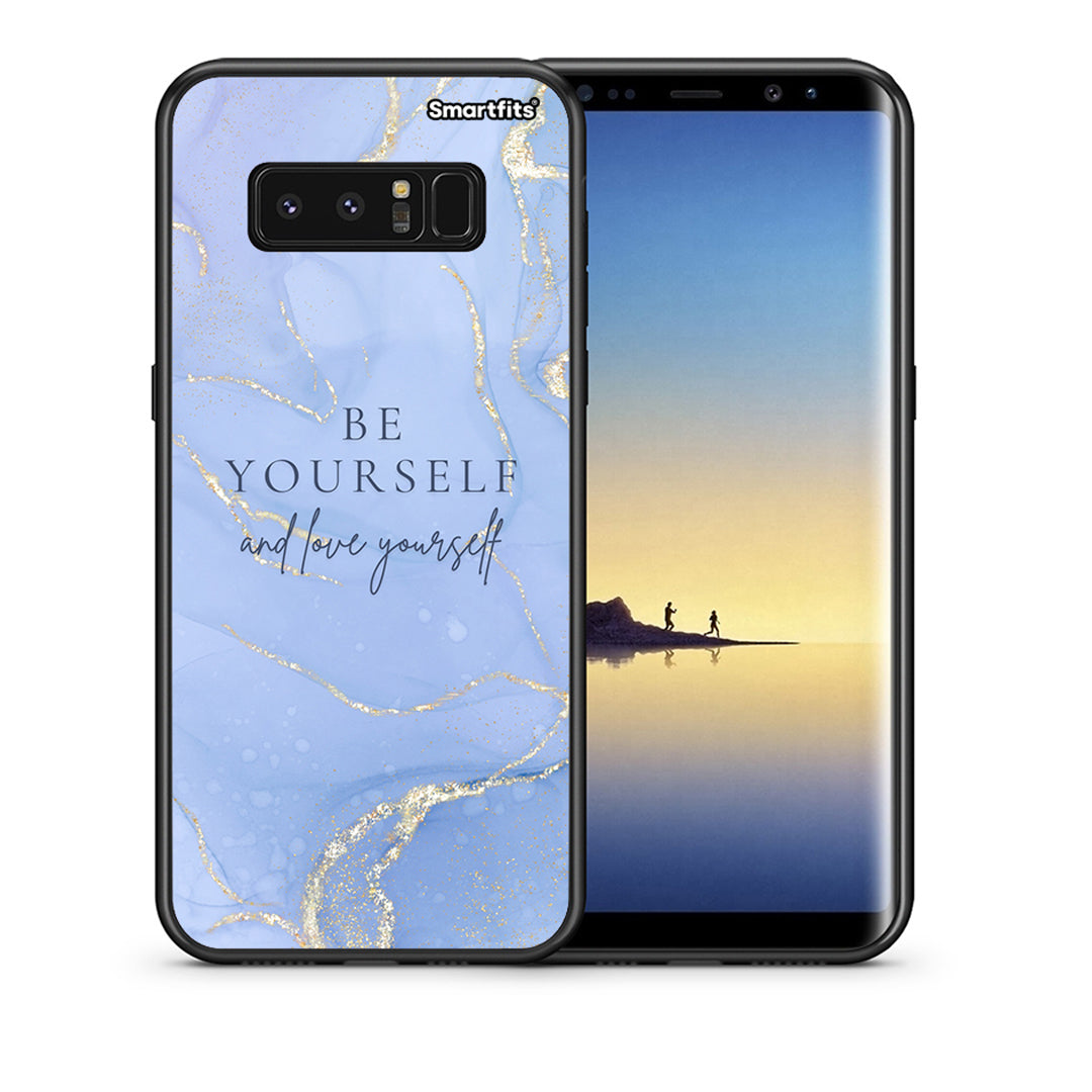 Θήκη Samsung Note 8 Be Yourself από τη Smartfits με σχέδιο στο πίσω μέρος και μαύρο περίβλημα | Samsung Note 8 Be Yourself case with colorful back and black bezels