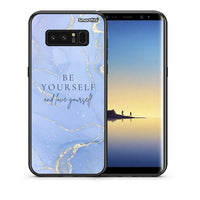 Thumbnail for Θήκη Samsung Note 8 Be Yourself από τη Smartfits με σχέδιο στο πίσω μέρος και μαύρο περίβλημα | Samsung Note 8 Be Yourself case with colorful back and black bezels