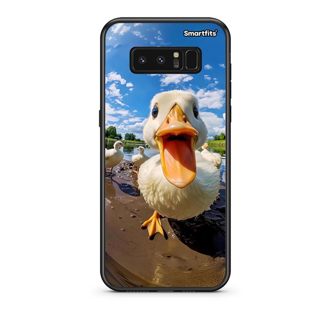samsung note 8 Duck Face θήκη από τη Smartfits με σχέδιο στο πίσω μέρος και μαύρο περίβλημα | Smartphone case with colorful back and black bezels by Smartfits