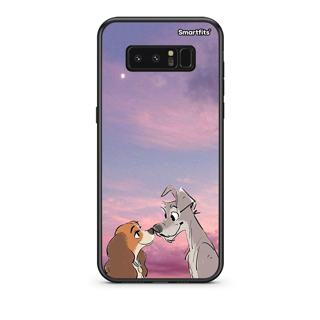 samsung note 8 Lady And Tramp θήκη από τη Smartfits με σχέδιο στο πίσω μέρος και μαύρο περίβλημα | Smartphone case with colorful back and black bezels by Smartfits