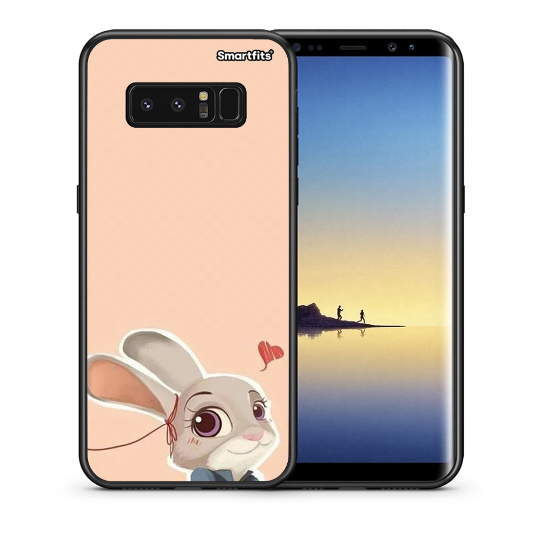 Θήκη Samsung Note 8 Nick Wilde And Judy Hopps Love 2 από τη Smartfits με σχέδιο στο πίσω μέρος και μαύρο περίβλημα | Samsung Note 8 Nick Wilde And Judy Hopps Love 2 case with colorful back and black bezels