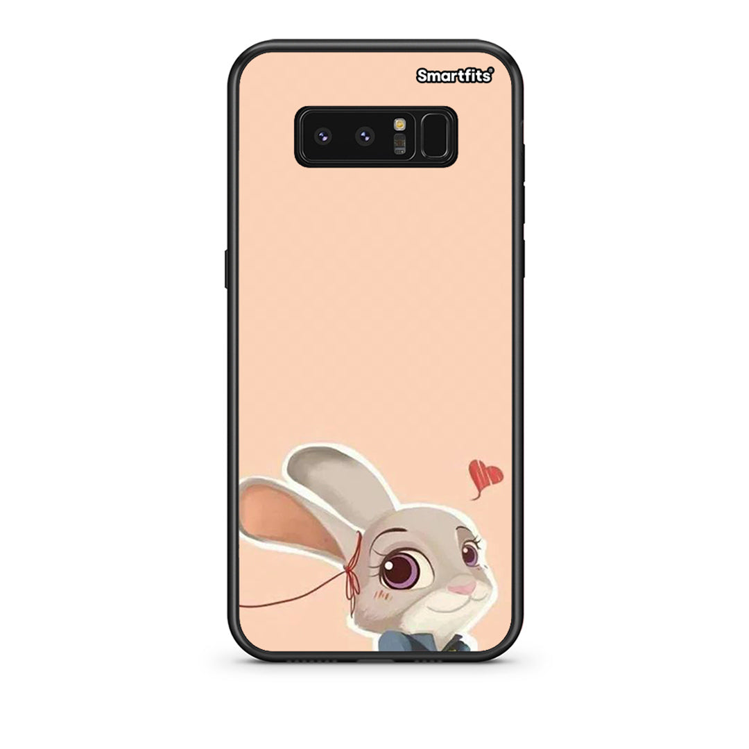 samsung note 8 Nick Wilde And Judy Hopps Love 2 θήκη από τη Smartfits με σχέδιο στο πίσω μέρος και μαύρο περίβλημα | Smartphone case with colorful back and black bezels by Smartfits