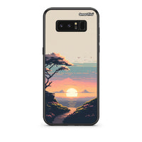 Thumbnail for samsung note 8 Pixel Sunset Θήκη από τη Smartfits με σχέδιο στο πίσω μέρος και μαύρο περίβλημα | Smartphone case with colorful back and black bezels by Smartfits