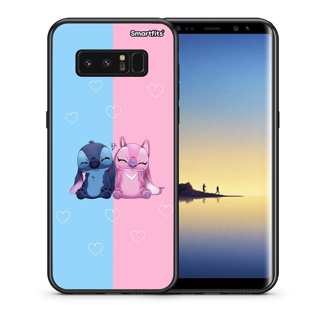 Θήκη Samsung Note 8 Stitch And Angel από τη Smartfits με σχέδιο στο πίσω μέρος και μαύρο περίβλημα | Samsung Note 8 Stitch And Angel case with colorful back and black bezels