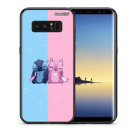 Thumbnail for Θήκη Samsung Note 8 Stitch And Angel από τη Smartfits με σχέδιο στο πίσω μέρος και μαύρο περίβλημα | Samsung Note 8 Stitch And Angel case with colorful back and black bezels