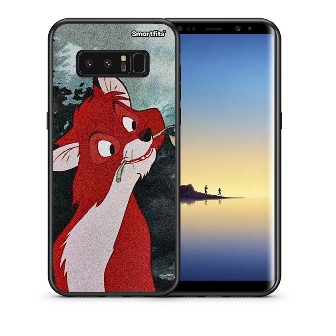 Θήκη Samsung Note 8 Tod And Vixey Love 1 από τη Smartfits με σχέδιο στο πίσω μέρος και μαύρο περίβλημα | Samsung Note 8 Tod And Vixey Love 1 case with colorful back and black bezels