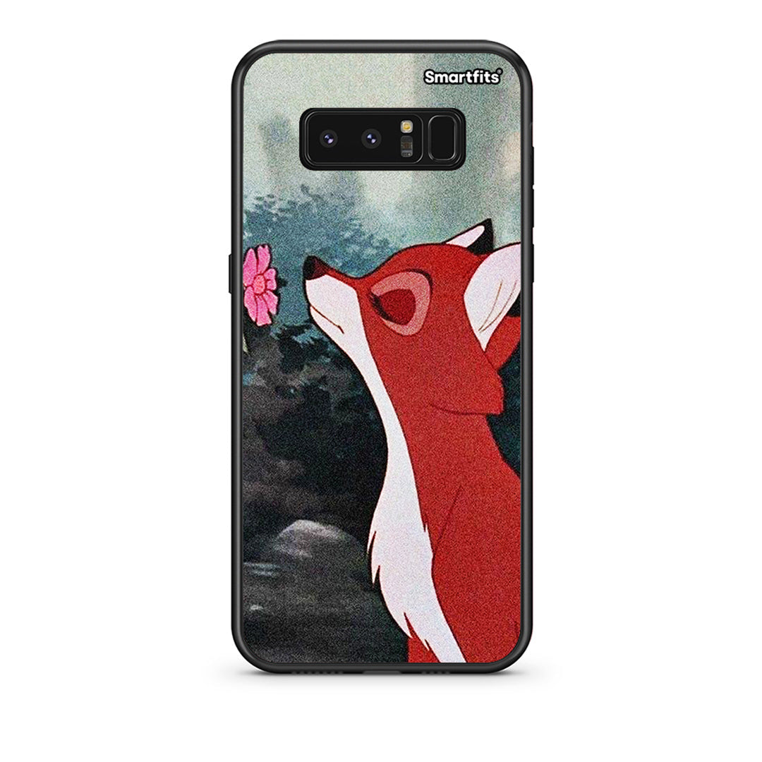 samsung note 8 Tod And Vixey Love 2 θήκη από τη Smartfits με σχέδιο στο πίσω μέρος και μαύρο περίβλημα | Smartphone case with colorful back and black bezels by Smartfits