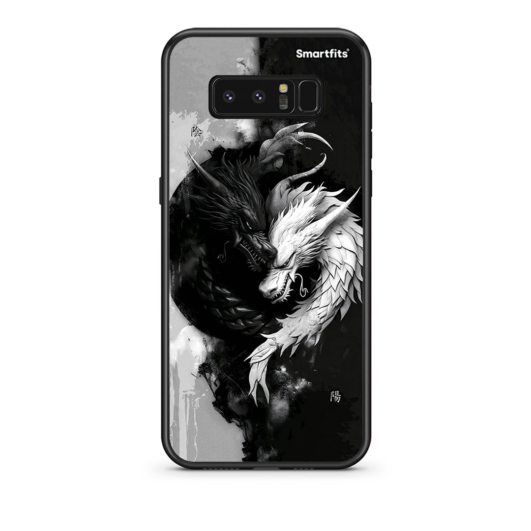 samsung note 8 Yin Yang Θήκη από τη Smartfits με σχέδιο στο πίσω μέρος και μαύρο περίβλημα | Smartphone case with colorful back and black bezels by Smartfits