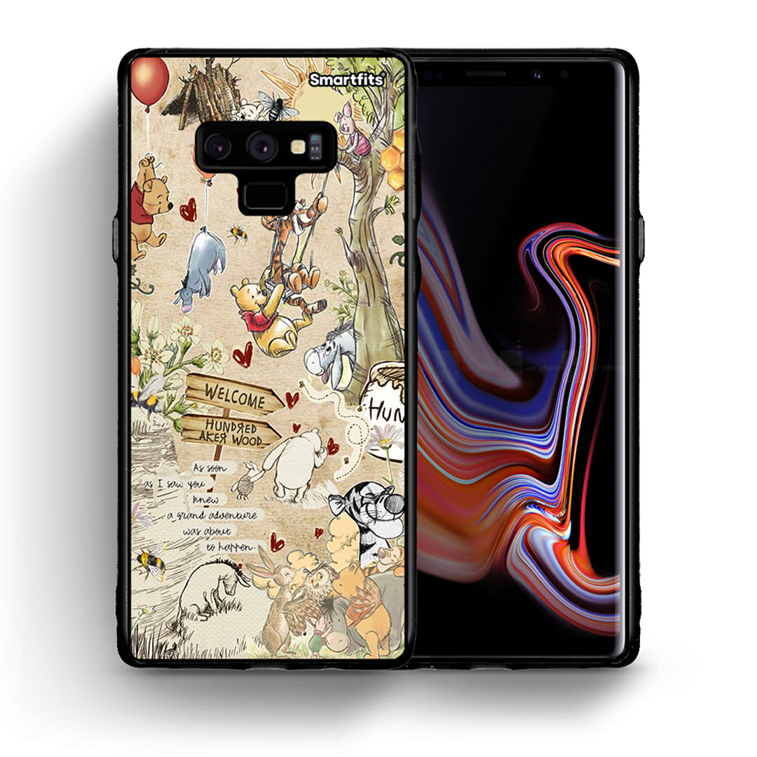 Θήκη Samsung Note 9 Happy Friends από τη Smartfits με σχέδιο στο πίσω μέρος και μαύρο περίβλημα | Samsung Note 9 Happy Friends case with colorful back and black bezels