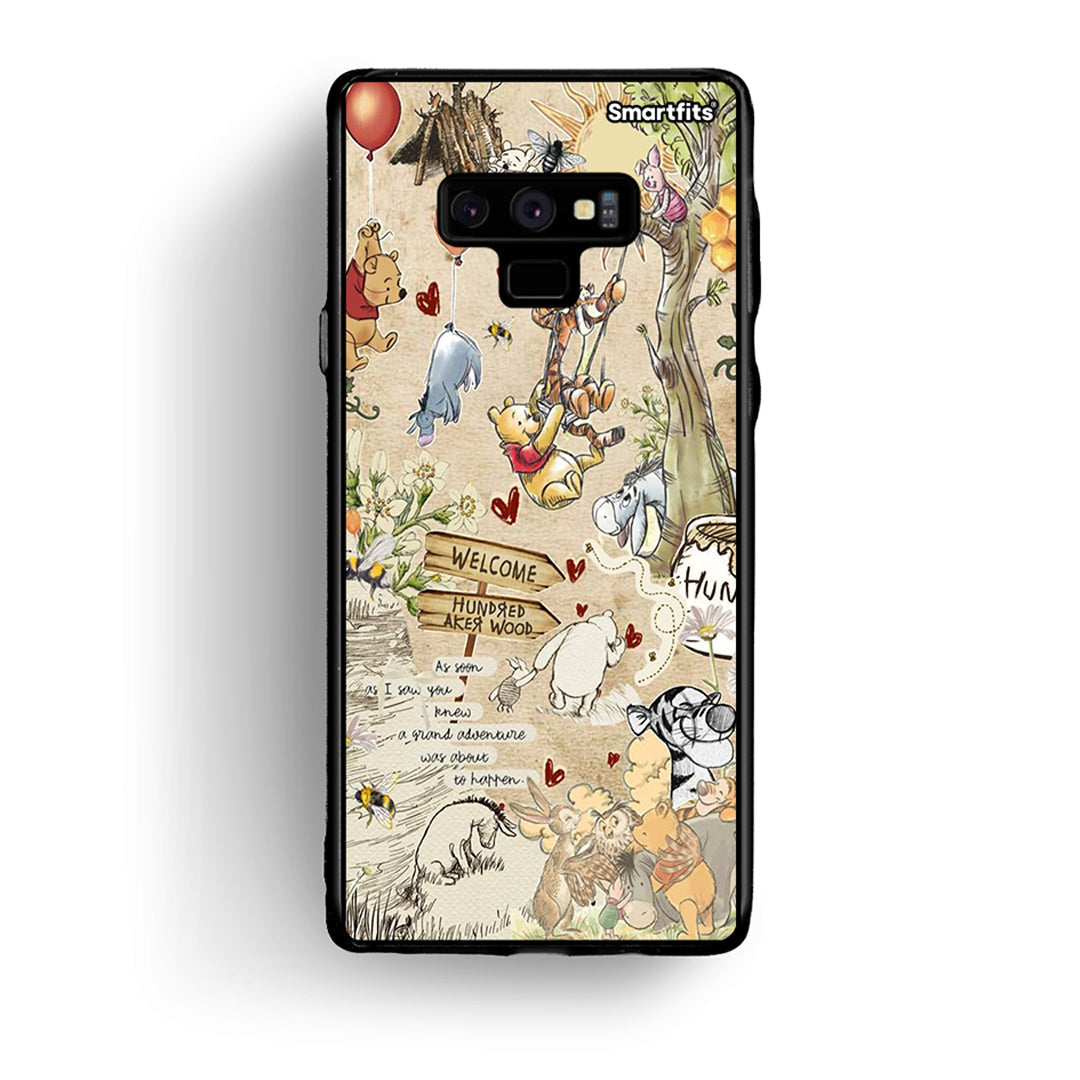 samsung note 9 Happy Friends θήκη από τη Smartfits με σχέδιο στο πίσω μέρος και μαύρο περίβλημα | Smartphone case with colorful back and black bezels by Smartfits