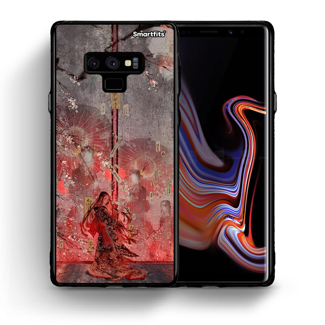 Θήκη Samsung Note 9 Nezuko Kamado από τη Smartfits με σχέδιο στο πίσω μέρος και μαύρο περίβλημα | Samsung Note 9 Nezuko Kamado case with colorful back and black bezels