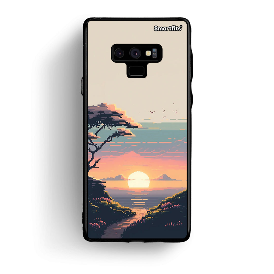 samsung note 9 Pixel Sunset Θήκη από τη Smartfits με σχέδιο στο πίσω μέρος και μαύρο περίβλημα | Smartphone case with colorful back and black bezels by Smartfits