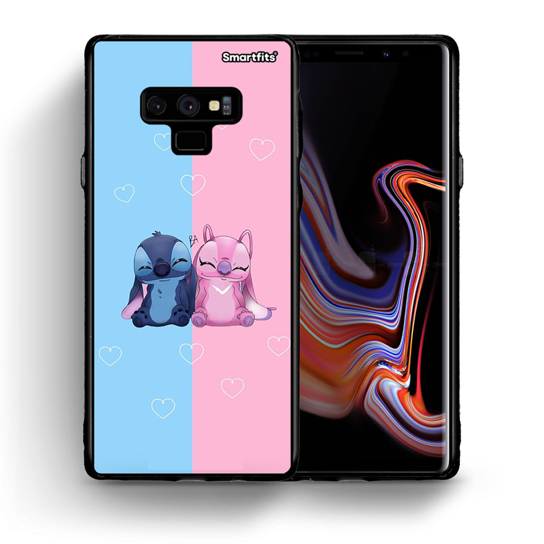 Θήκη Samsung Note 9 Stitch And Angel από τη Smartfits με σχέδιο στο πίσω μέρος και μαύρο περίβλημα | Samsung Note 9 Stitch And Angel case with colorful back and black bezels