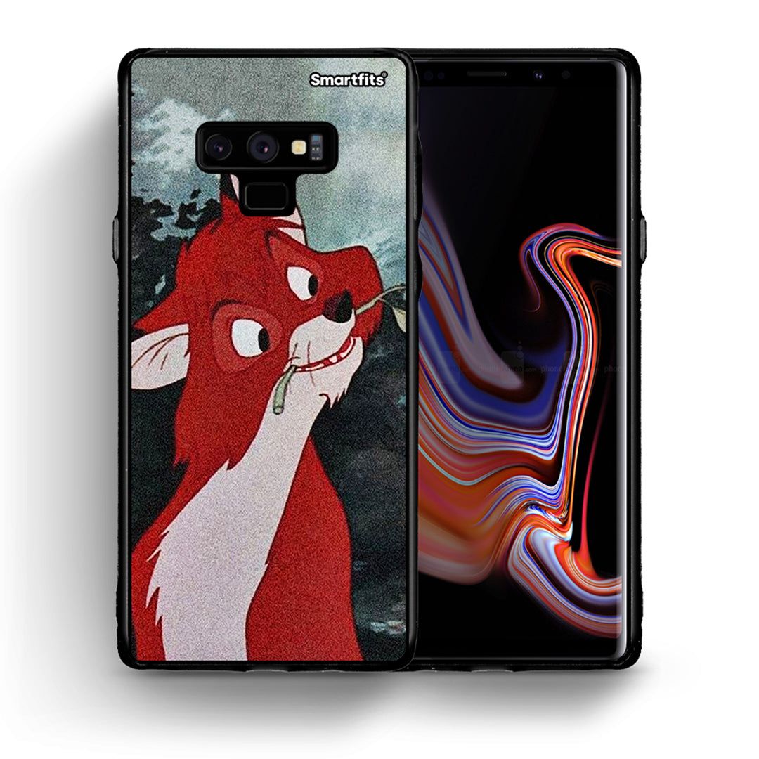 Θήκη Samsung Note 9 Tod And Vixey Love 1 από τη Smartfits με σχέδιο στο πίσω μέρος και μαύρο περίβλημα | Samsung Note 9 Tod And Vixey Love 1 case with colorful back and black bezels