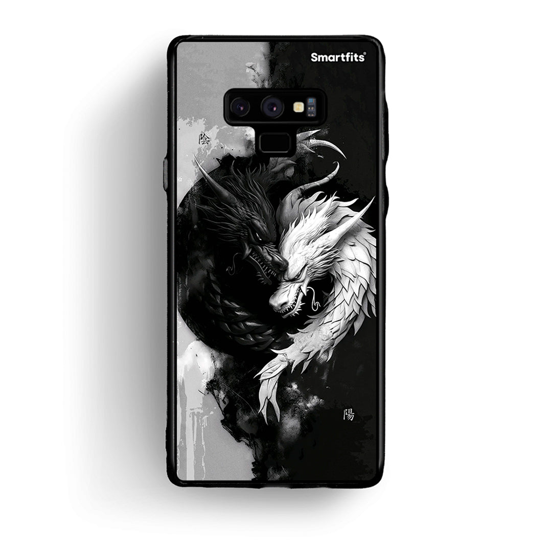 samsung note 9 Yin Yang Θήκη από τη Smartfits με σχέδιο στο πίσω μέρος και μαύρο περίβλημα | Smartphone case with colorful back and black bezels by Smartfits