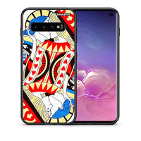 Thumbnail for Θήκη Samsung S10 Card Love από τη Smartfits με σχέδιο στο πίσω μέρος και μαύρο περίβλημα | Samsung S10 Card Love case with colorful back and black bezels
