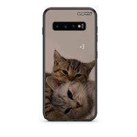 Thumbnail for samsung s10 Cats In Love Θήκη από τη Smartfits με σχέδιο στο πίσω μέρος και μαύρο περίβλημα | Smartphone case with colorful back and black bezels by Smartfits