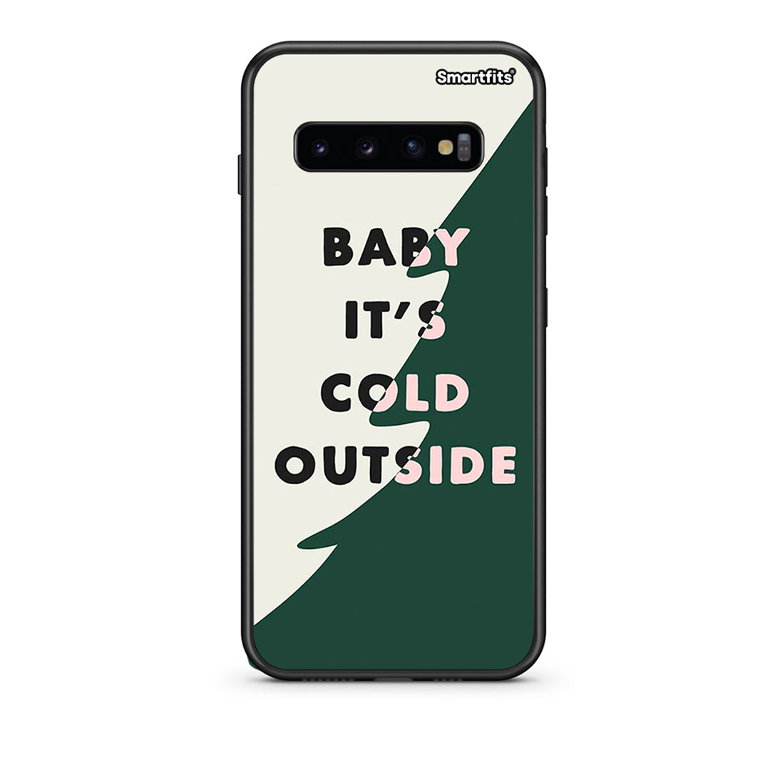 samsung s10 plus Cold Outside θήκη από τη Smartfits με σχέδιο στο πίσω μέρος και μαύρο περίβλημα | Smartphone case with colorful back and black bezels by Smartfits