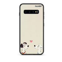 Thumbnail for samsung s10 Dalmatians Love θήκη από τη Smartfits με σχέδιο στο πίσω μέρος και μαύρο περίβλημα | Smartphone case with colorful back and black bezels by Smartfits