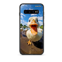 Thumbnail for samsung s10 Duck Face θήκη από τη Smartfits με σχέδιο στο πίσω μέρος και μαύρο περίβλημα | Smartphone case with colorful back and black bezels by Smartfits