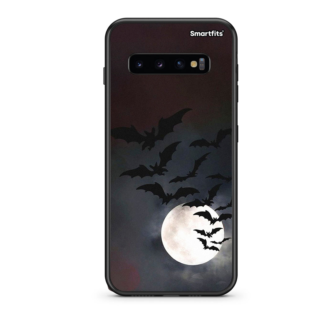 samsung s10 Halloween Bat Night Θήκη από τη Smartfits με σχέδιο στο πίσω μέρος και μαύρο περίβλημα | Smartphone case with colorful back and black bezels by Smartfits