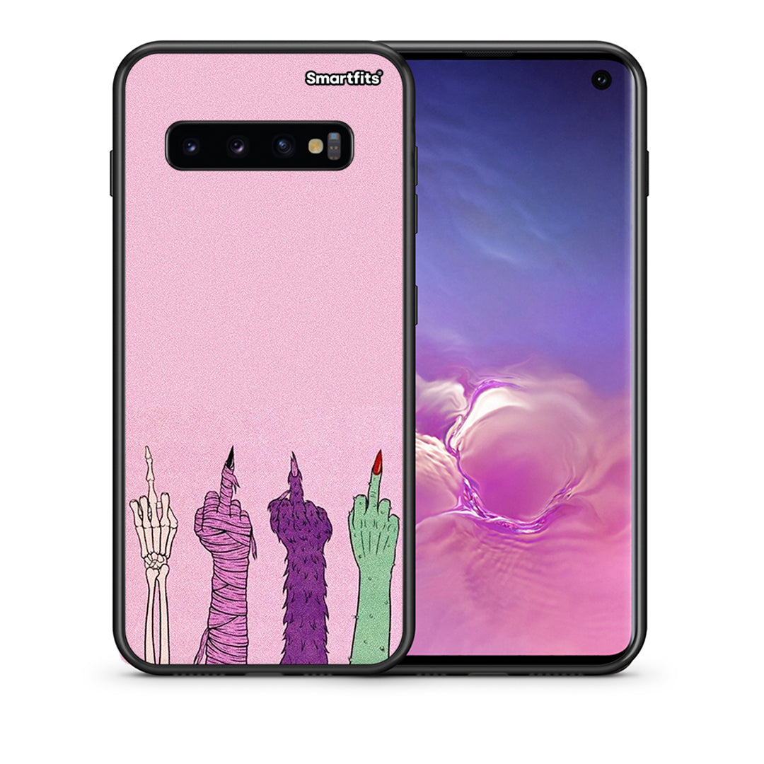 Θήκη Samsung S10 Halloween Be A Lady από τη Smartfits με σχέδιο στο πίσω μέρος και μαύρο περίβλημα | Samsung S10 Halloween Be A Lady case with colorful back and black bezels