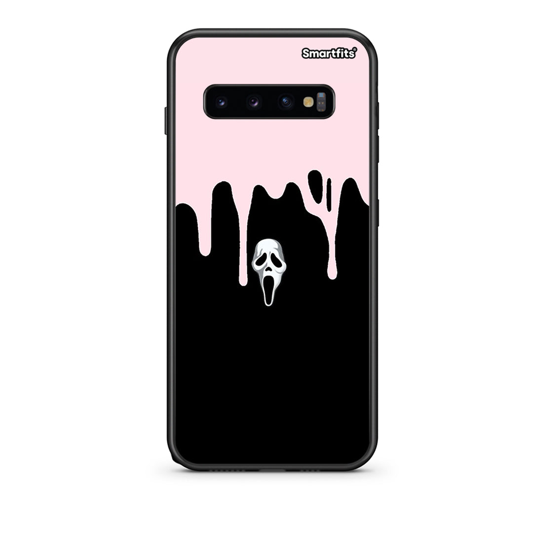 samsung s10 Melting Halloween Mask Θήκη από τη Smartfits με σχέδιο στο πίσω μέρος και μαύρο περίβλημα | Smartphone case with colorful back and black bezels by Smartfits