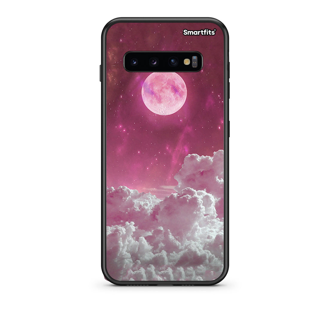 samsung s10 plus Pink Moon Θήκη από τη Smartfits με σχέδιο στο πίσω μέρος και μαύρο περίβλημα | Smartphone case with colorful back and black bezels by Smartfits