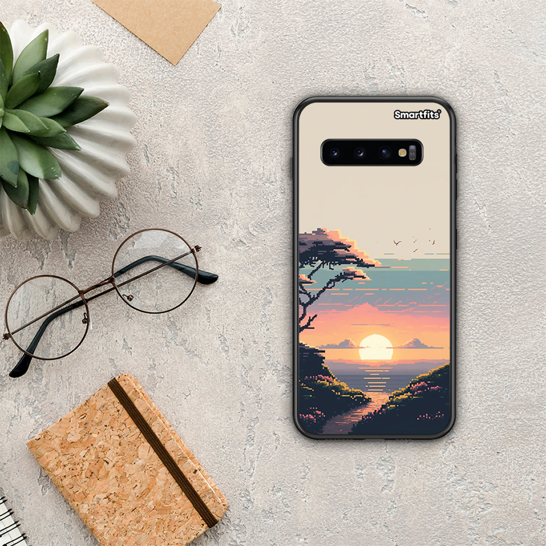 Pixel Sunset - Samsung Galaxy S10 θήκη