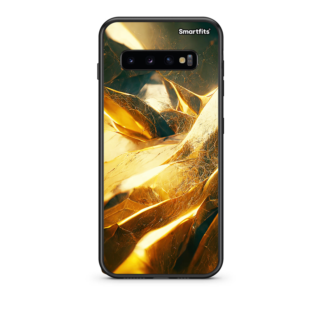 samsung s10 Real Gold θήκη από τη Smartfits με σχέδιο στο πίσω μέρος και μαύρο περίβλημα | Smartphone case with colorful back and black bezels by Smartfits